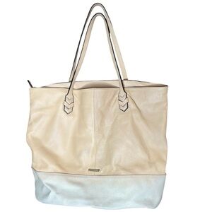 Rebecca Minkoff Leather and Canvas Tote Bag